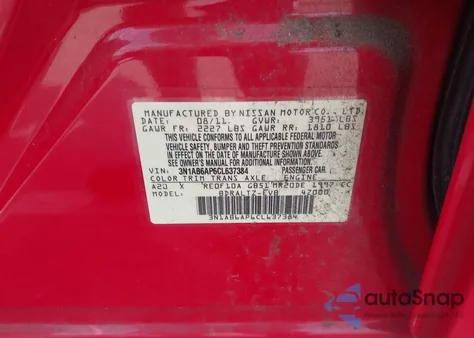 2012 Nissan Sentra 2.0 Sr из США, поврежденный, VIN 3N1AB6AP6CL637384